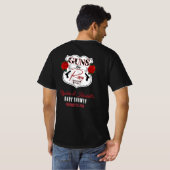 銃またはバラジェンダーが赤ちゃんシャワーTシャツを明らかにする Tシャツ (裏面フル)