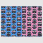 銃またはバラピンク/ブルー性別が赤ちゃんのシャワーを明らかにする 薄葉紙 (正面)