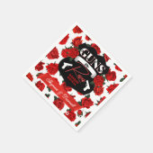 銃またはバラベビーオーウェンジェンダーが赤ちゃんのシャワーを明らかにする スタンダードカクテルナプキン (角)