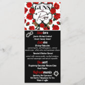 銃またはバラ赤と黒のジェンダーが写真を明らかにする メニュー (正面)