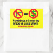 銃も文も 長方形シール (バッグ)