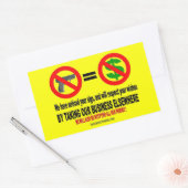 銃も月も 長方形シール (封筒)