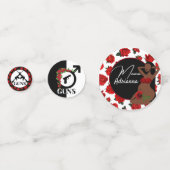 銃やバラジェンダーが赤ちゃんのシャワー写真を明らかにする コンフェッティ (正面)