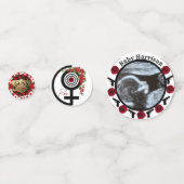 銃やバラジェンダーが赤ちゃんのシャワー写真を明らかにする コンフェッティ (裏面)