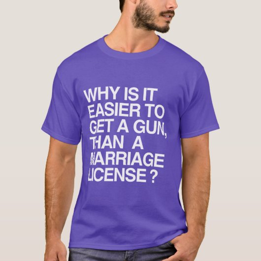 銃を入手しやすいのはなぜか Tシャツ (正面)