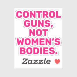 銃を制御しない女性の体ホットピンクホワイト シール