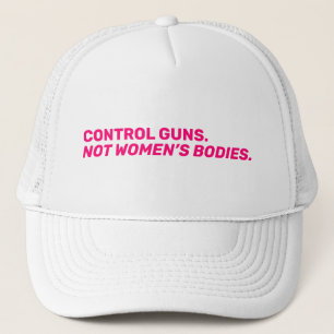銃を制御する。女性の体ではない。ホットピンクモダン キャップ
