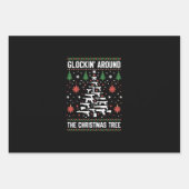 銃を愛おもしろいする人のための醜いクリスマスセーター ラッピングペーパーシート (正面)