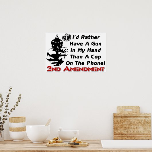 銃を手に! ポスター (キッチン)