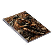 銃を投げるカウボーイ:ワイルドウェストポートレート ノートブック (右側)