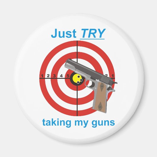 銃を持って行こう マグネット (正面)