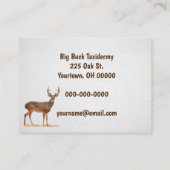 銃を持つ剥製の大型バックハンター 名刺 (裏面)