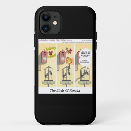 銃を持つ面白い鳥 立ち向かえ Case-Mate iPhoneケース (裏面)