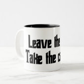 銃を残して下さい。 cannoli.を取って下さい ツートーンマグカップ (正面左)