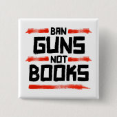 銃を禁書にする 缶バッジ (正面)