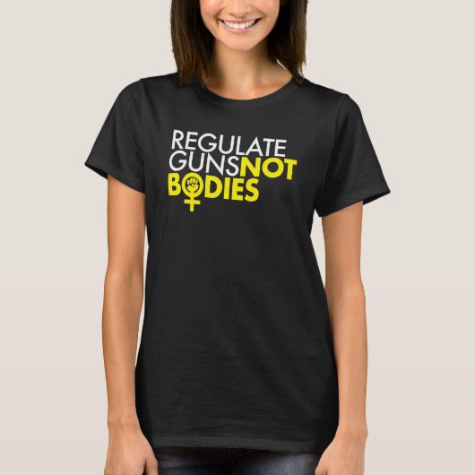 銃を規制しない体 Tシャツ (正面)