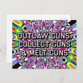 銃を違法化し、銃を回収し、銃を溶解する ポストカード (正面/裏面)
