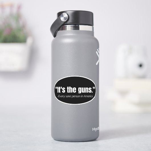銃アンチ銃暴力引用文ビニルデカール シール (HydroFlask)