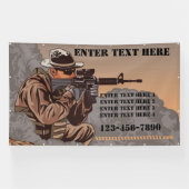 銃カスタマイズ戦術訓練学校大 横断幕 (横)