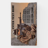 銃カスタマイズ戦術訓練学校大 横断幕 (縦)