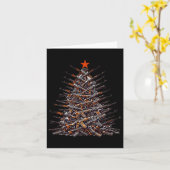 銃クリスマスツリーおもしろいクリスマス2024銃のためのギフト カード (黄色い花)