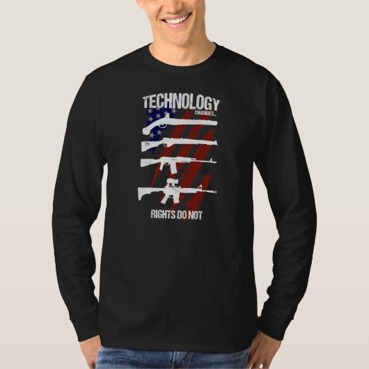 銃コレクターテクノロジーの変更の権利は不可 Tシャツ (正面)