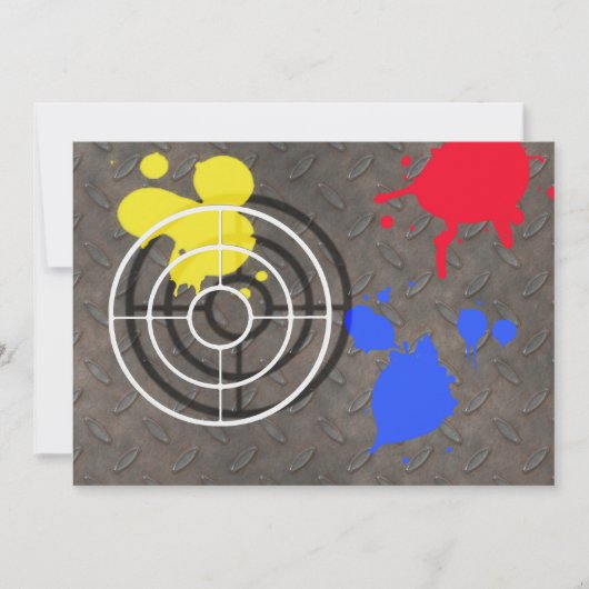 銃サイト付きの錆びたグレート 招待状 (正面)