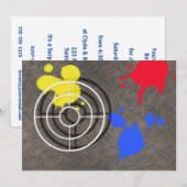 銃サイト付きの錆びたグレート 招待状 (正面/裏面)