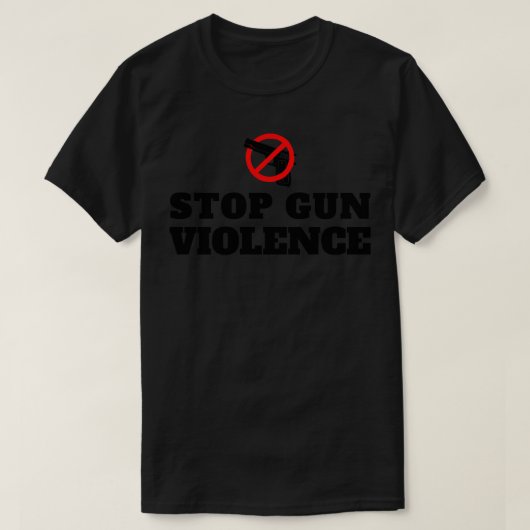 銃ストップ暴力5 Tシャツ (デザイン正面)