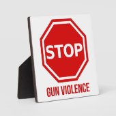 銃ストップ暴力 フォトプラーク (正面)