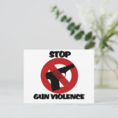 銃ストップ暴力 ポストカード (スタンド正面)