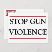 銃ストップ暴力 ポストカード (正面/裏面)