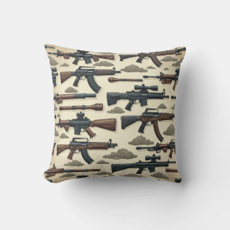 銃パターン クッション