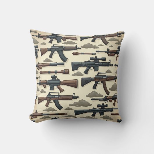 銃パターン クッション (正面)