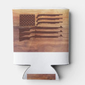 銃ライフル旗の木 缶クーラー (裏面)