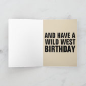 銃付きアニーオークレー、誕生日グリーティングカード カード (内部)