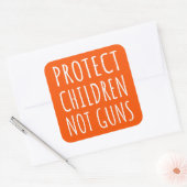 銃保護ではなく子供 – 銃の暴力を終了I スクエアシール (封筒)