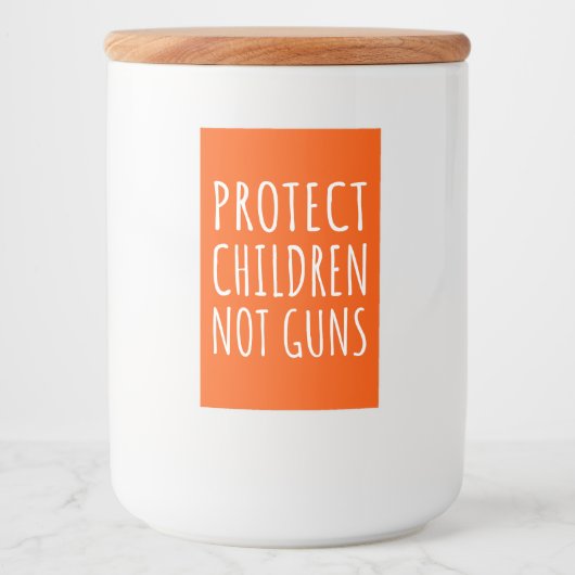 銃保護ではなく子供 – 銃の暴力を終了I フードラベル (正面)