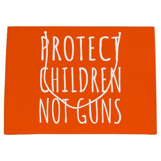 銃保護ではなく子供 – 銃の暴力を終了I ラージペーパーバッグ (正面)