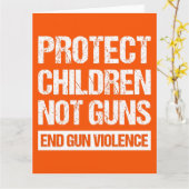 銃保護ではなく子供 – 銃の暴力を終了II カード (黄色い花)