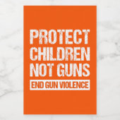 銃保護ではなく子供 – 銃の暴力を終了II フードラベル (シングルラベル)