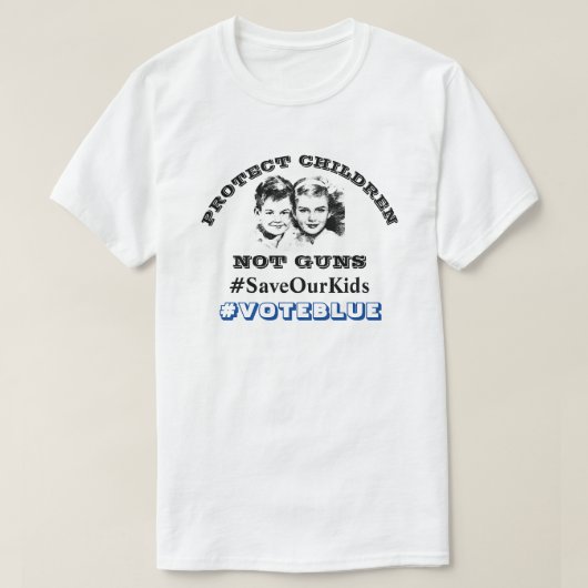 銃保護を持たない子#VOTEBLUE Tシャツ (デザイン正面)