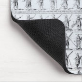 銃兵およびPikemenのための姿勢 マウスパッド (コーナー)