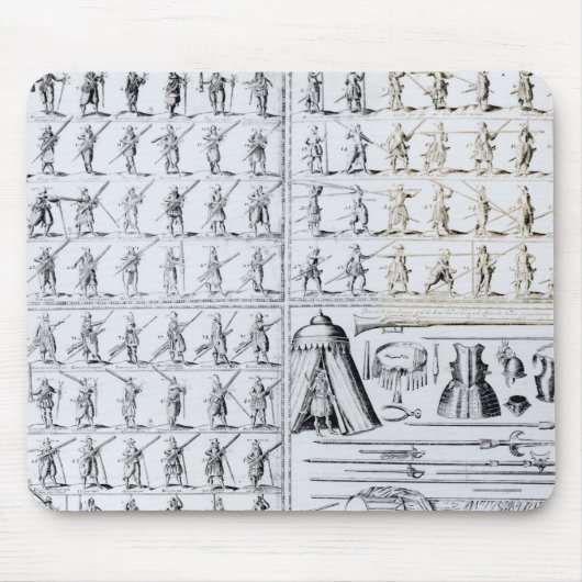 銃兵およびPikemenのための姿勢 マウスパッド (正面)