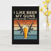 銃兵器リッフルおもしろい諺 カード (黄色い花)