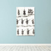 銃剣のある兵士 キャンバスプリント (インサイチュ (ウッドフロア))