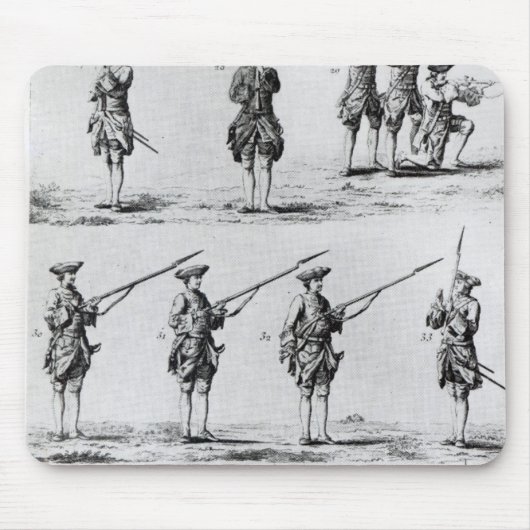 銃剣のドリルのための指示 マウスパッド (正面)