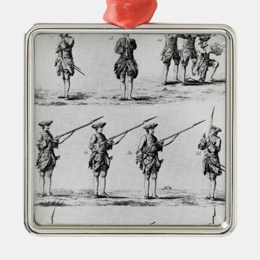 銃剣のドリルのための指示 メタルオーナメント (正面)