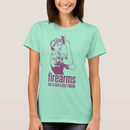 銃器は女の子の最高の友達だ Tシャツ (正面)