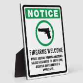 銃器ウェルカムプラーク フォトプラーク (側面)